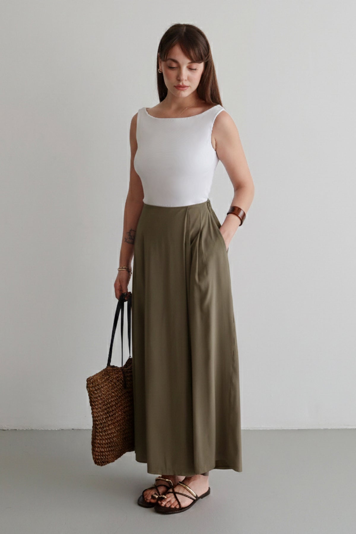 Pantalone TWOSS26PL00081 - khaki [djesi-src-a9e3c2eef67696e1268a555e172878a5c31e9845c39404e60418a83f2f54d27d]