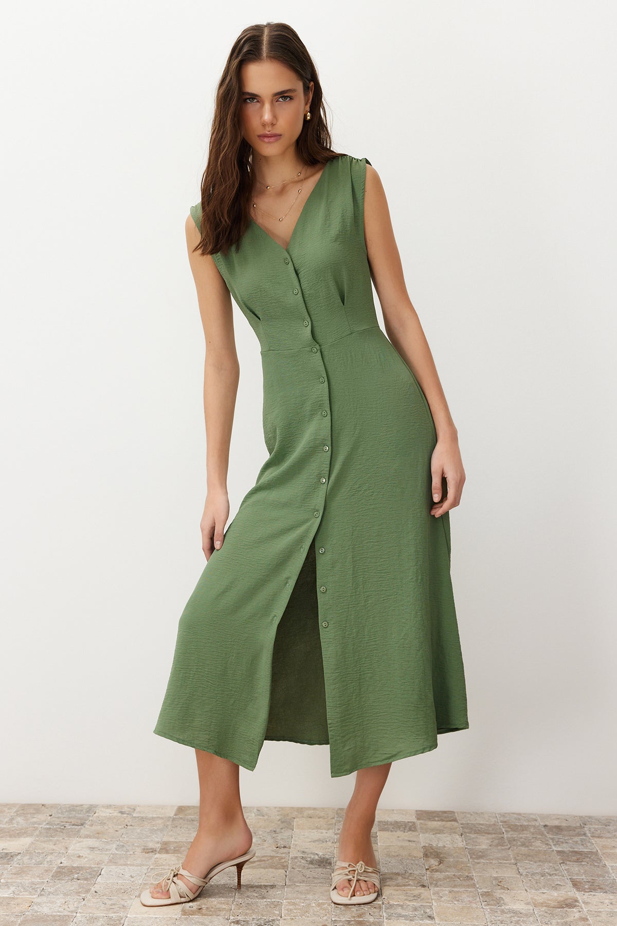 Haljine TWOSS24EL00442 - khaki