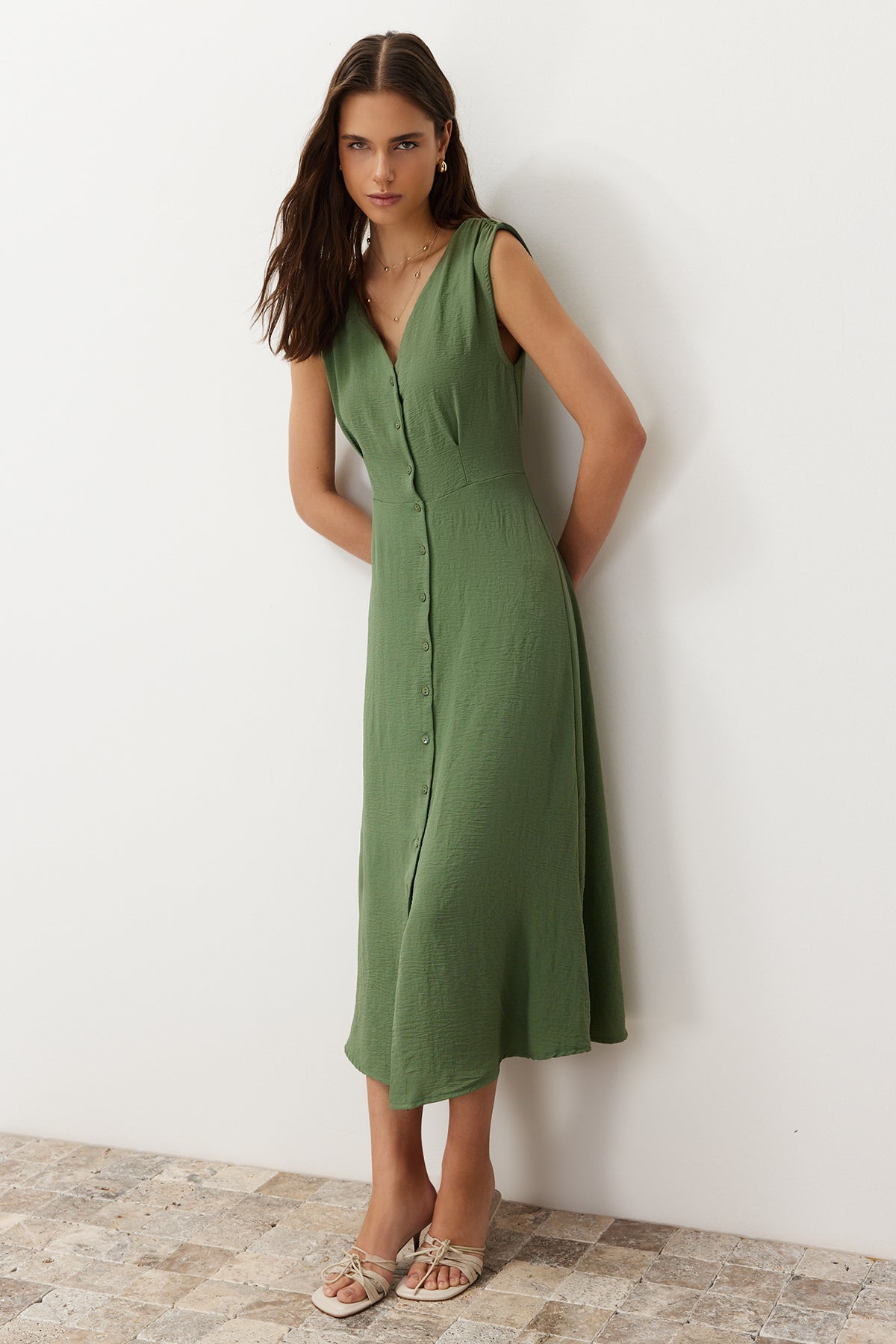 Haljine TWOSS24EL00442 - khaki