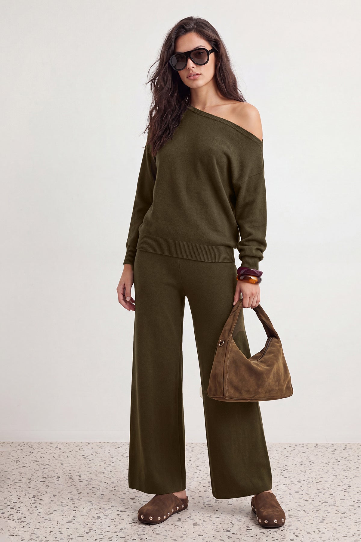 Pantalone TWOAW26AU00043 - khaki