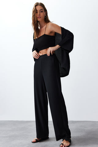 Pantalone TWOSS24AU00091 - crna