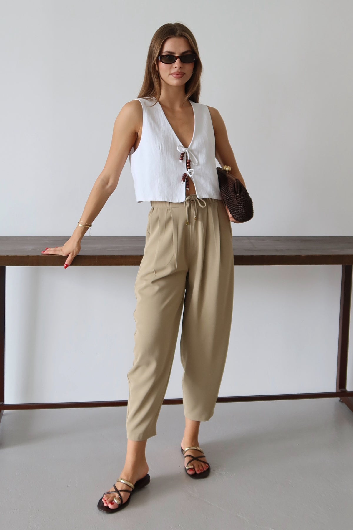 Pantalone TWOSS25PL00126 - khaki [djesi-src-78fd2dddb633f3da15f38e887b47c073bb1e186c87e0f847441f4ac8cf477e73]