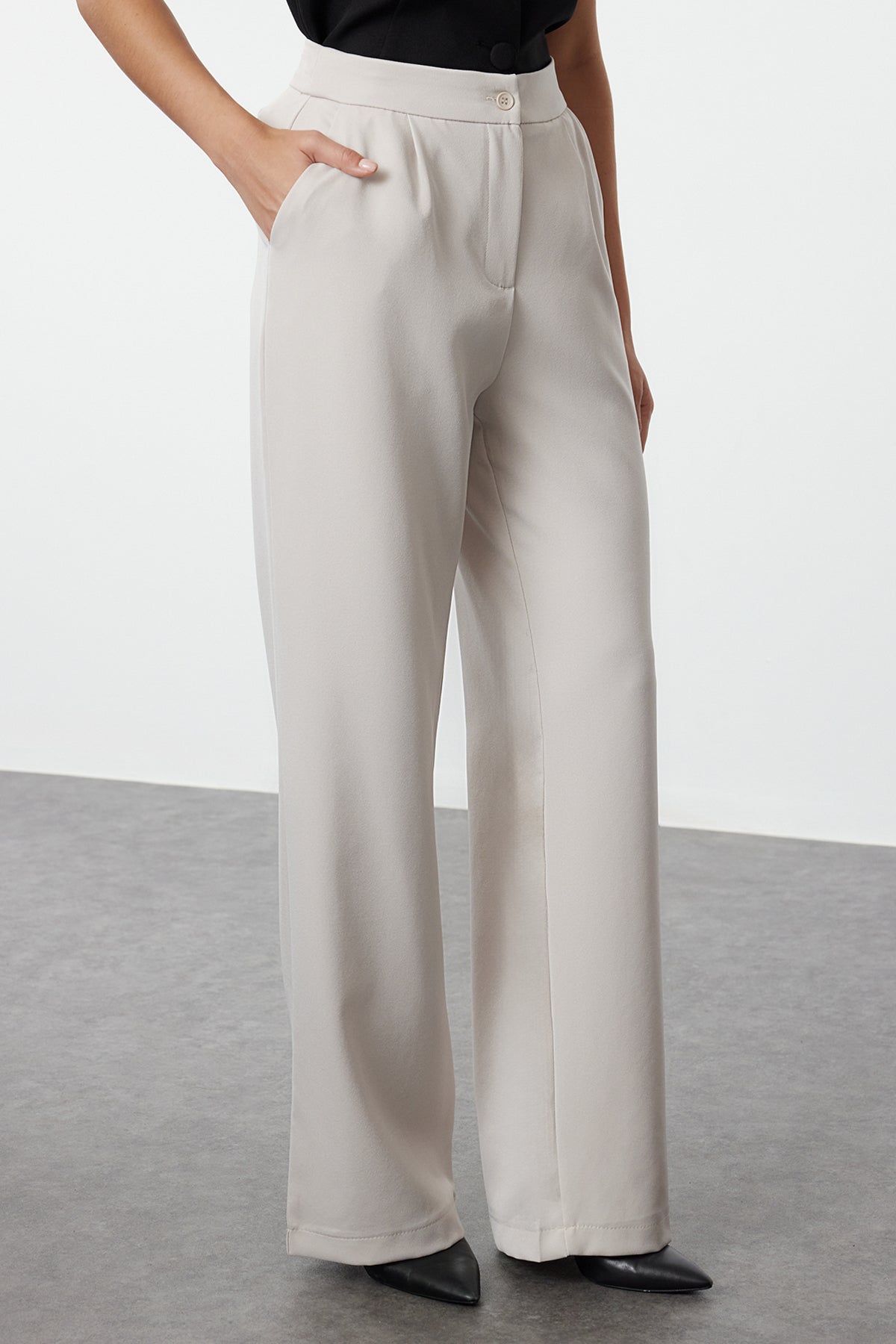 Pantalone TWOAW22PL0139 - bež [djesi-src-e86222b2493e874ad59be220449347e6f94e005d398d75ca332554ca6e182534]