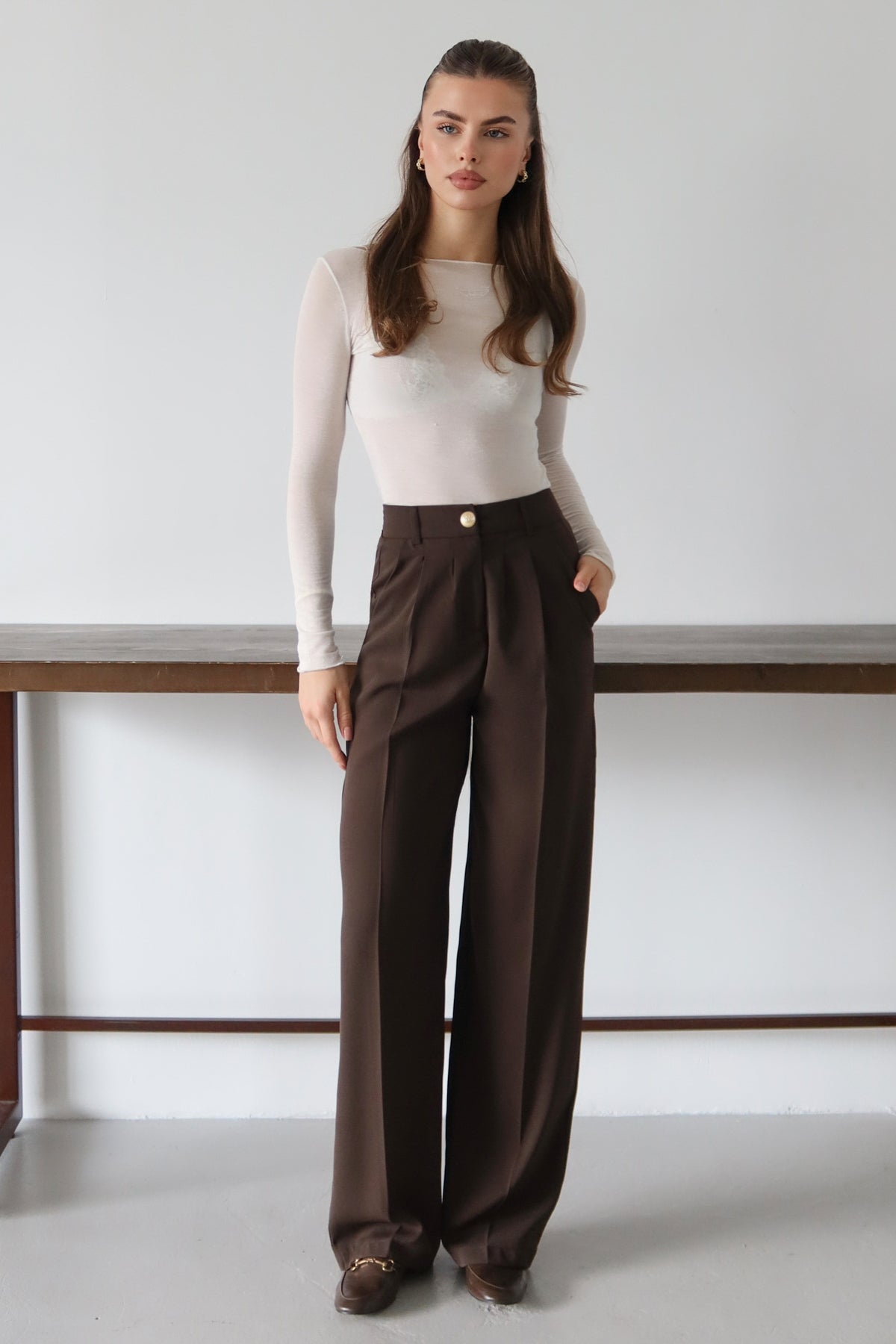 Pantalone TWOAW26PL00161 - braon [djesi-src-0ef0b216bc72e67dc5e4dfe5e7b51120cf4d55080b66e363efeffcfe40b7a554]