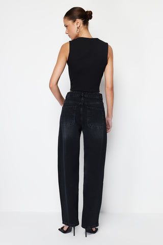 Farmerke TWOSS24JE00038 - crna
