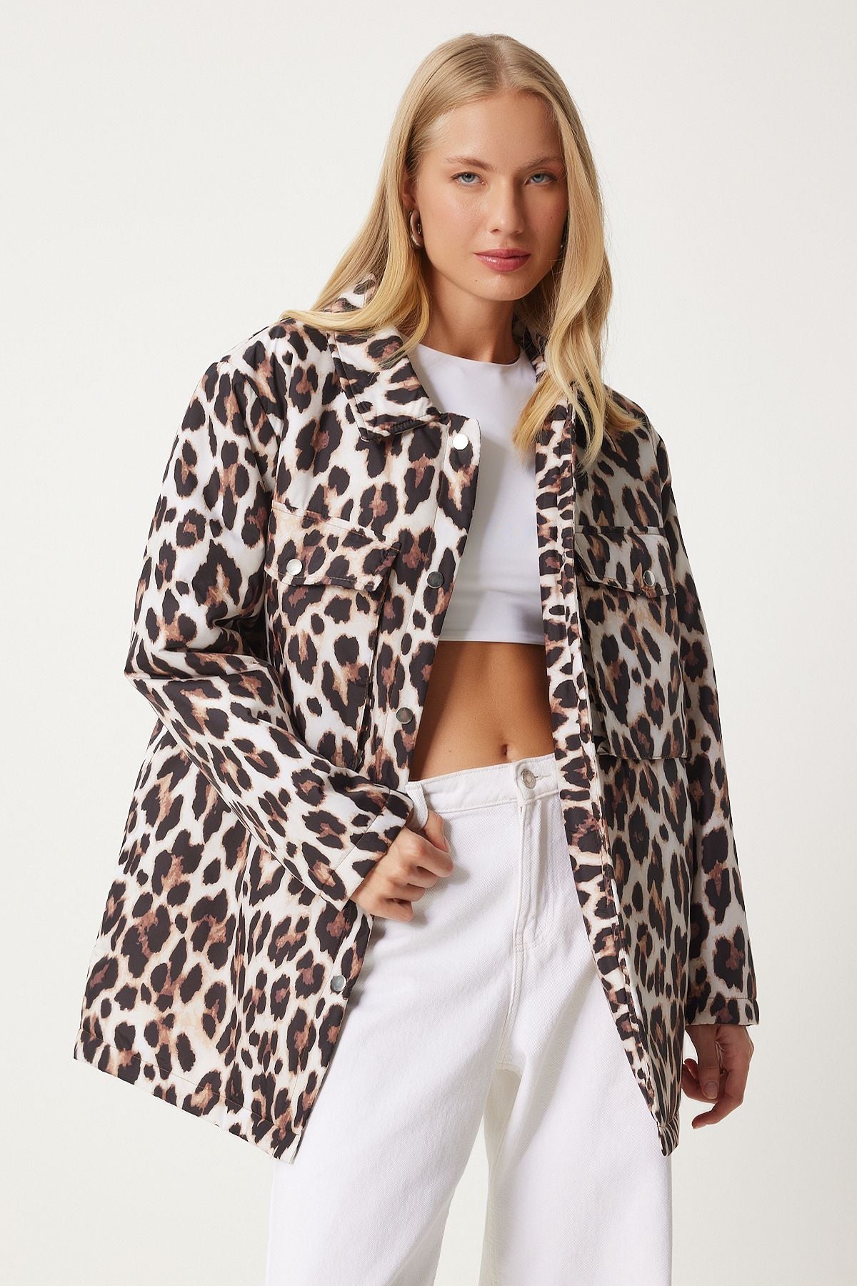 Ženski Leopard Print Kaput – NT00432