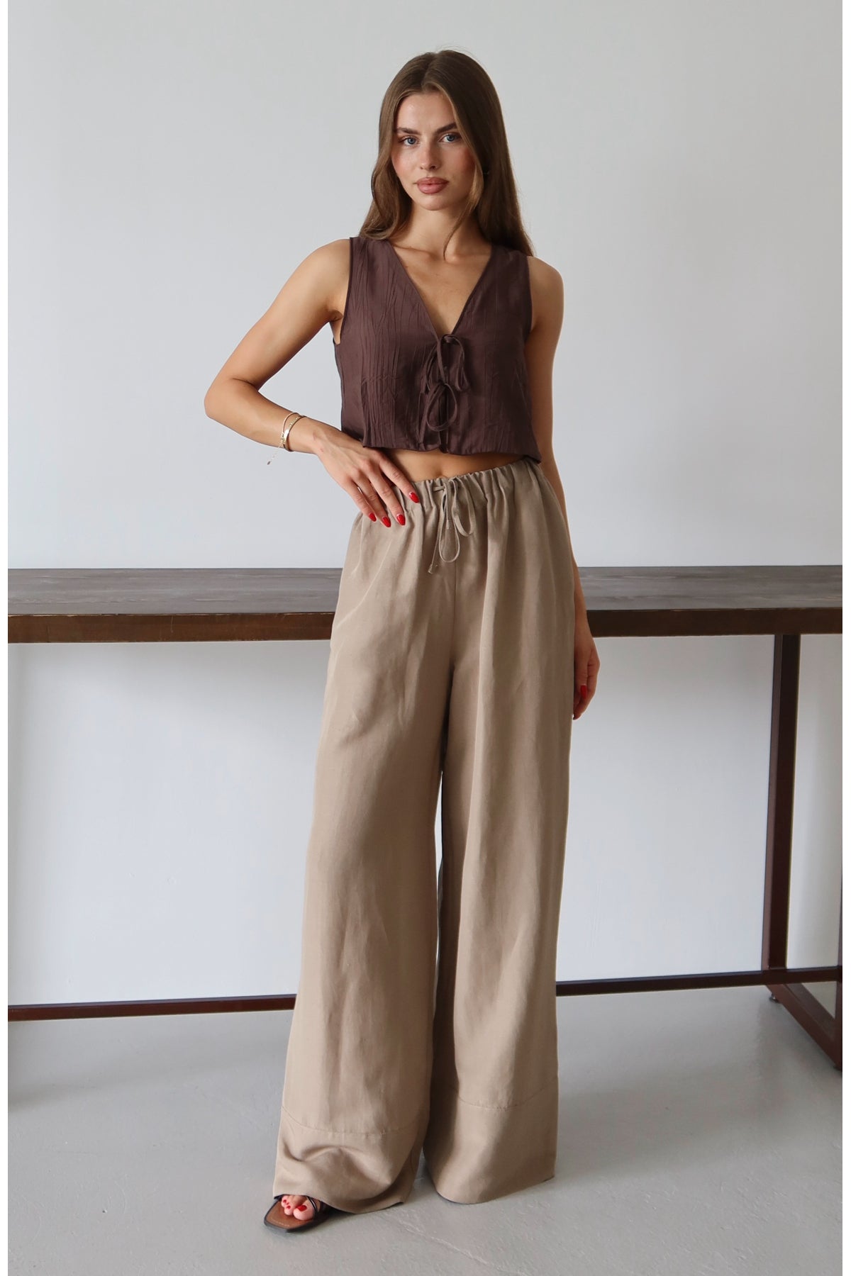 Pantalone TWOSS25PL00124 - vizon [djesi-src-f4e87ef5deabe052f93b2f932636b6834bbb789ea0d623b96c9b87d610aba60f]
