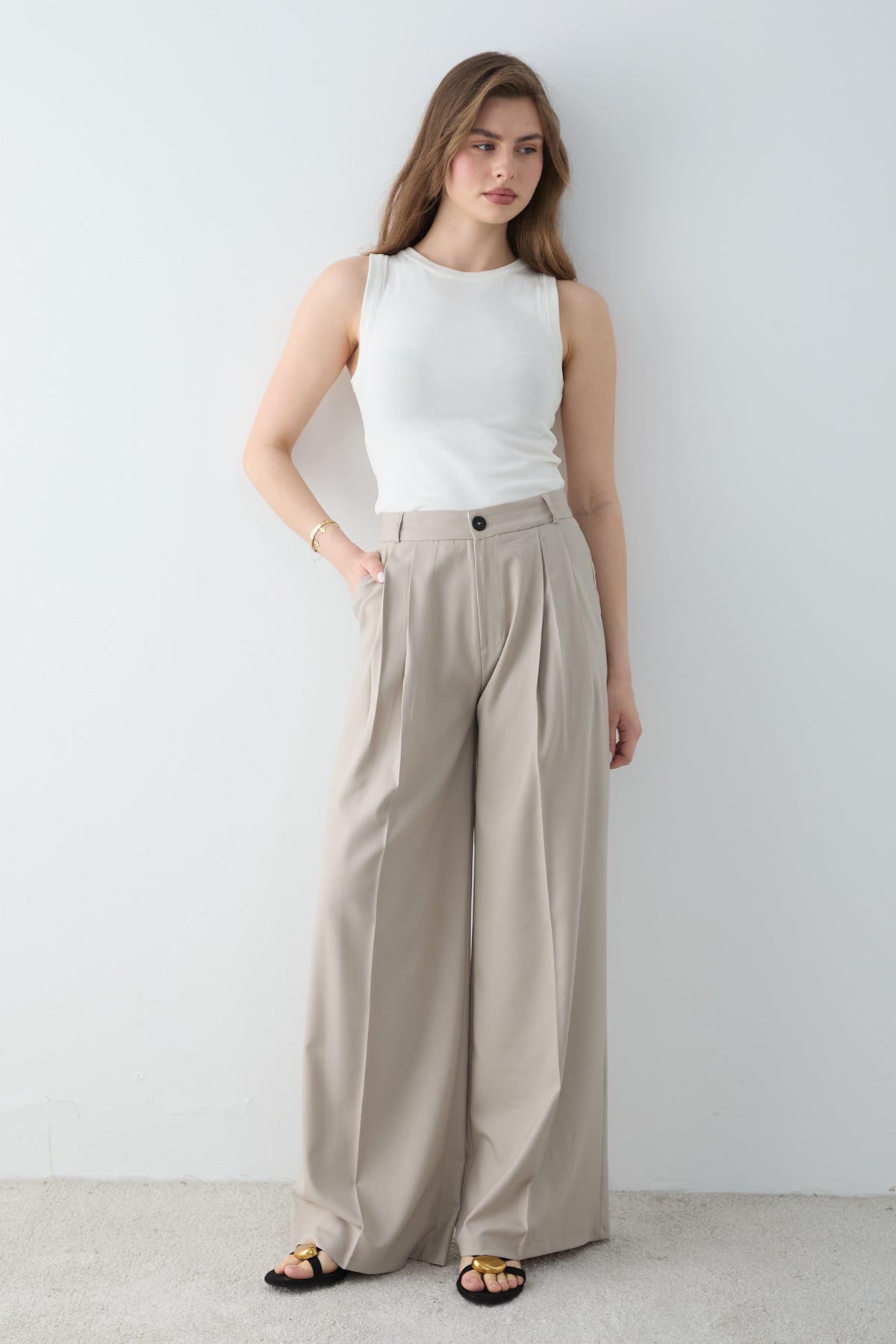 Pantalone TWOSS26PL00231 - kamen [djesi-src-24f48d0bdbe50c64ef178c8f139943fe6670f05418e0ab217381256ad432602f]