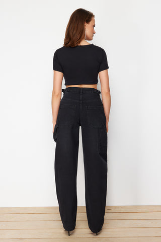 Farmerke TWOAW24JE00308 - crna