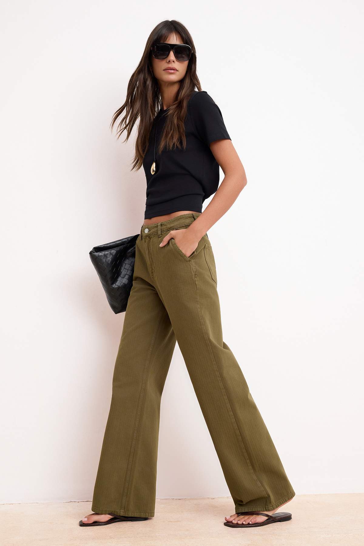 Farmerke TWOSS26JE00014 - khaki