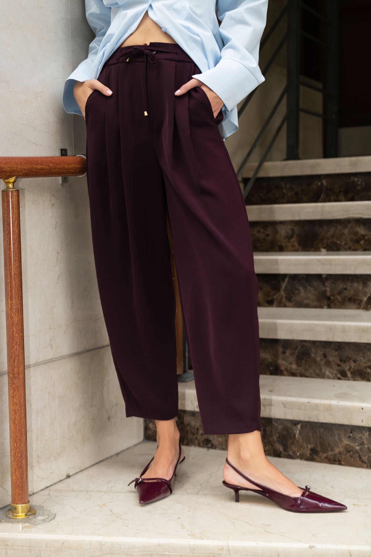 Pantalone TWOSS25PL00126 - šljive [djesi-src-a4871f98dfd3f2871f0723996511d5824e2f72caa49f5d4a560d2030bcf60ee3]