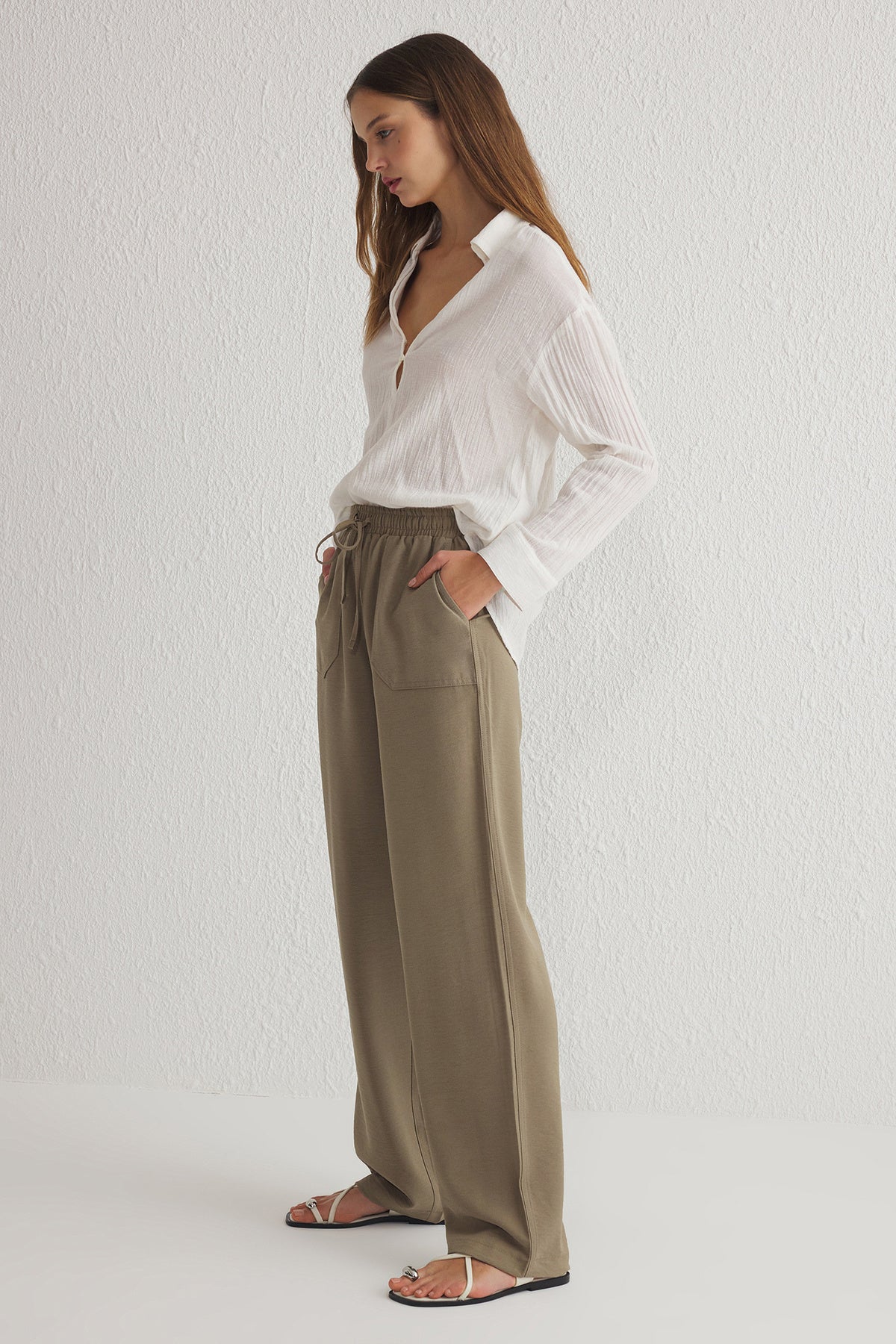Pantalone TWOSS25PL00010 - khaki [djesi-src-76f7590a4c3155de764b08e088c7545af040671d5b3e6d5e38c3cddf402328b7]