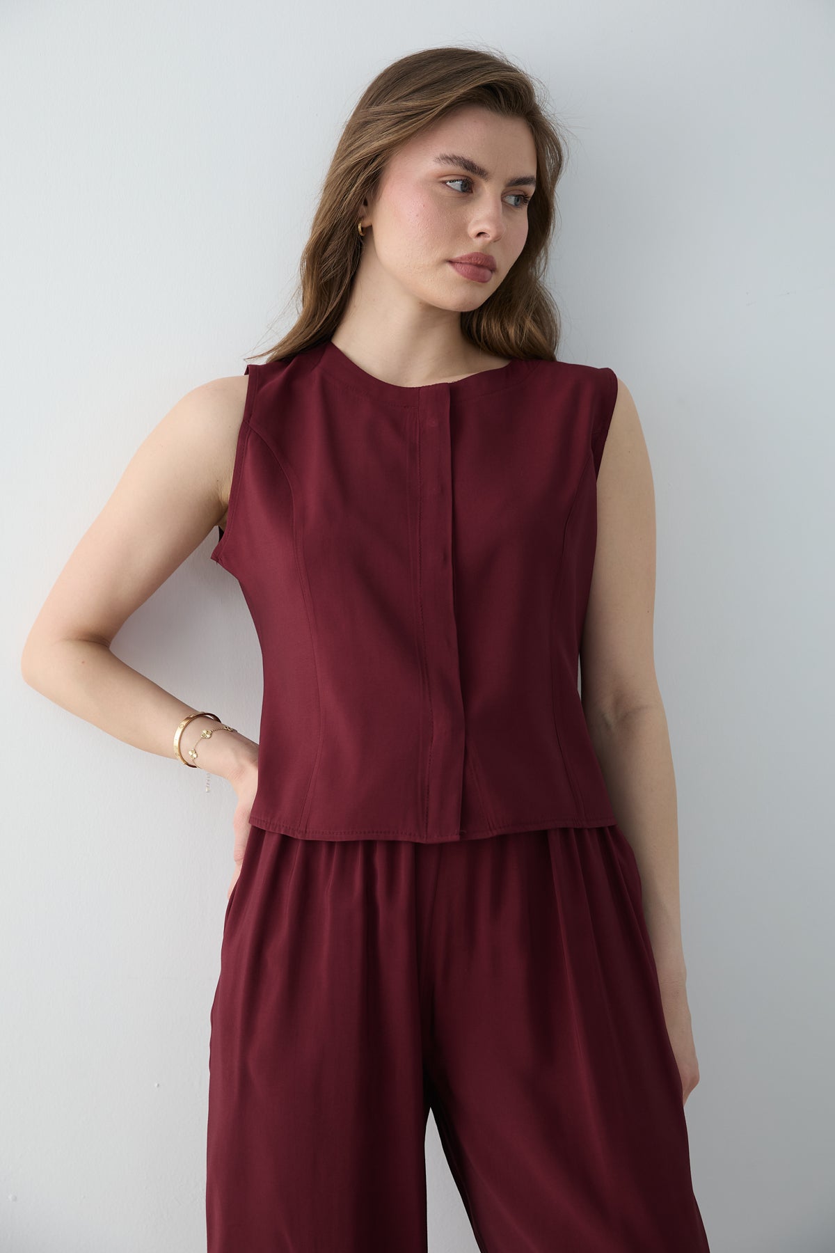 Bluze TWOSS26AU00086 - bordo