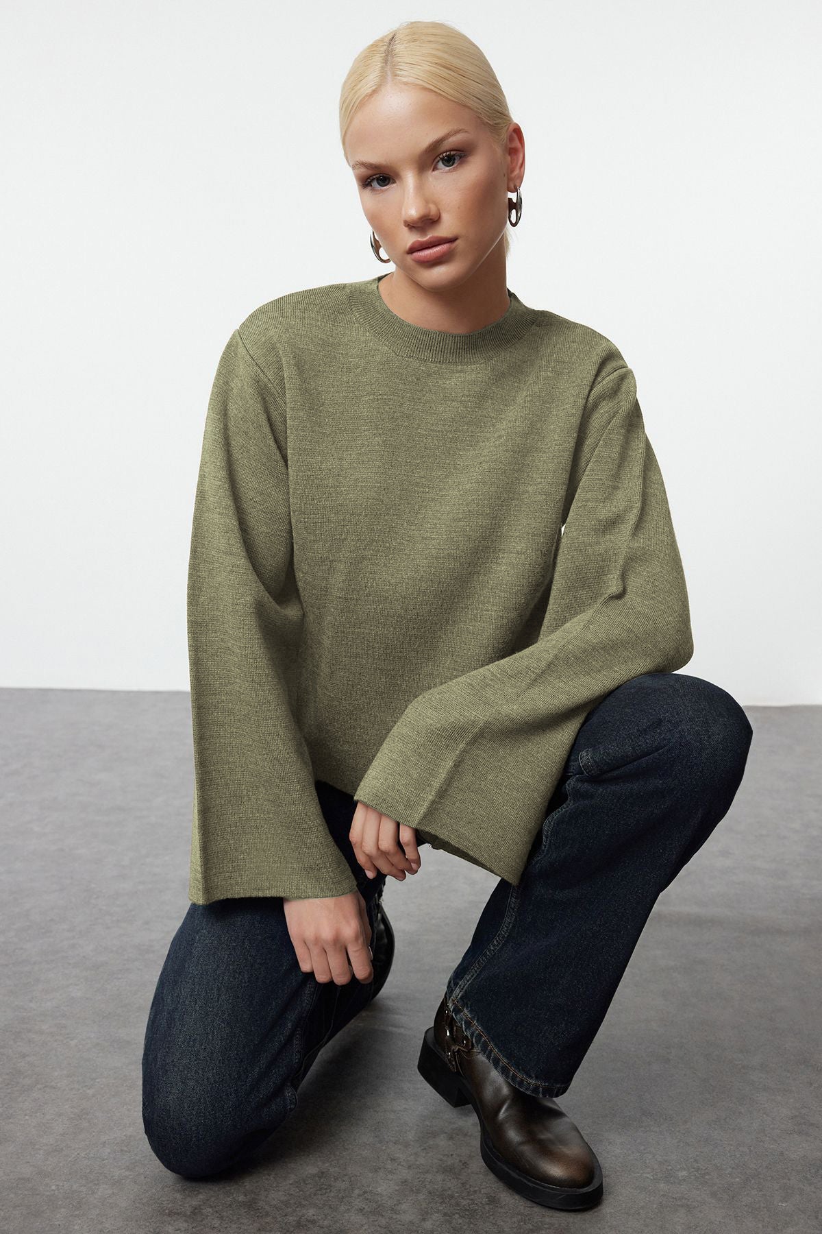 Džemper TWOAW25KZ00313 - khaki