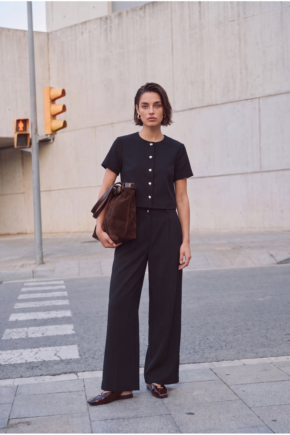 Pantalone TWOAW27AU00021 - crna