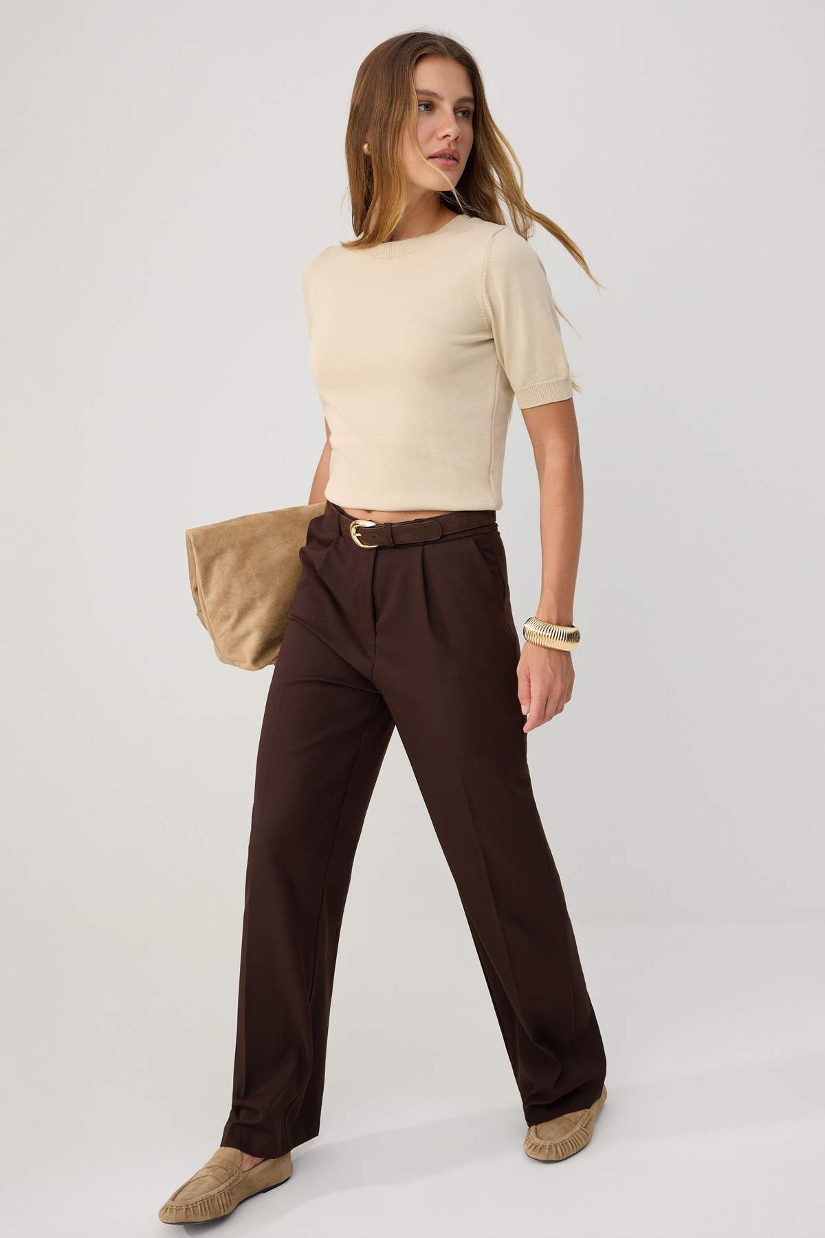 Pantalone TWOSS24PL00084 - braon [djesi-src-be15a174a1f102f369b6caf0340905926bed4d41a4ac39b7c2d9c84d4b8f87c2]