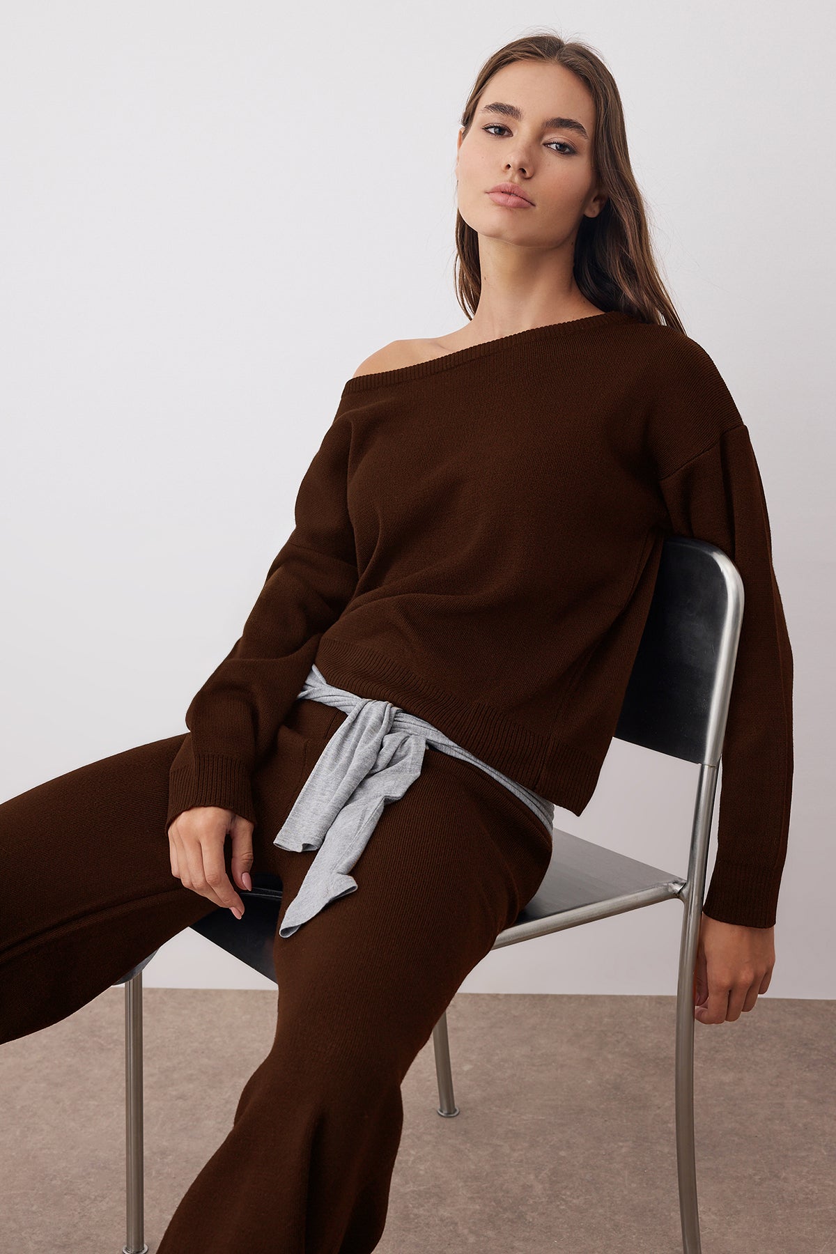 Pantalone TWOAW26AU00043 - braon