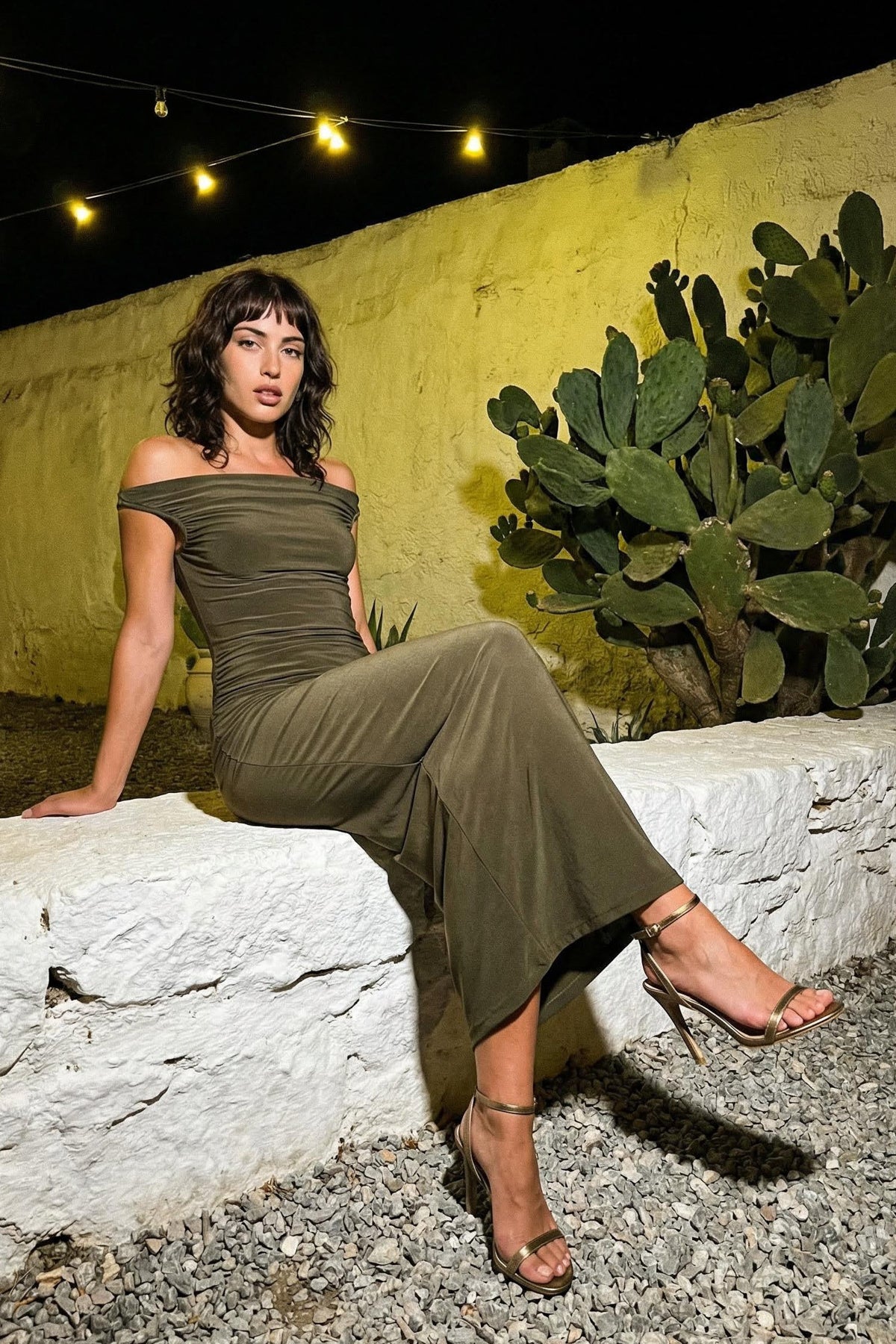 Haljine TPRAW25EL00025 - khaki