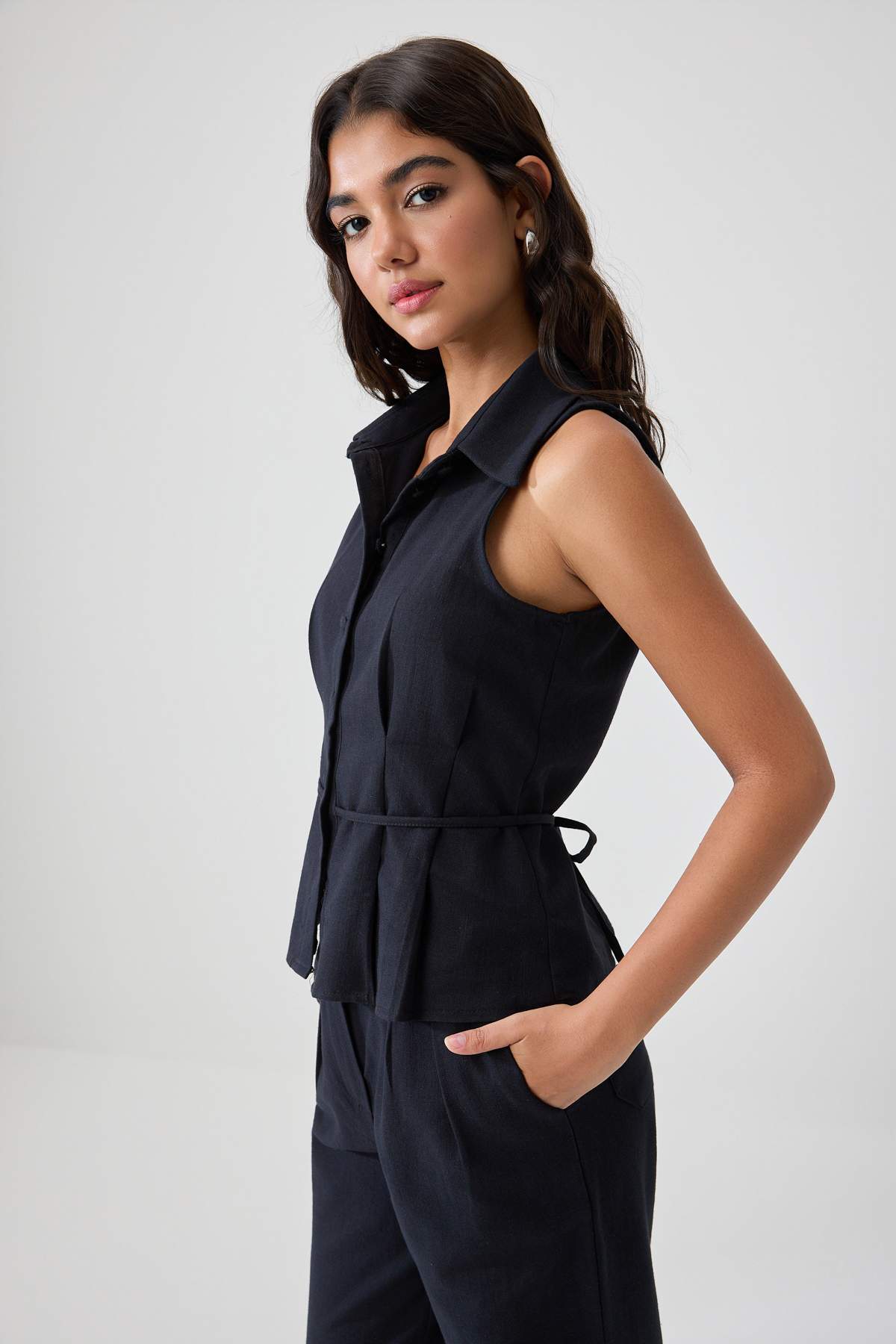 Pantalone TWOSS26AU00104 - crna