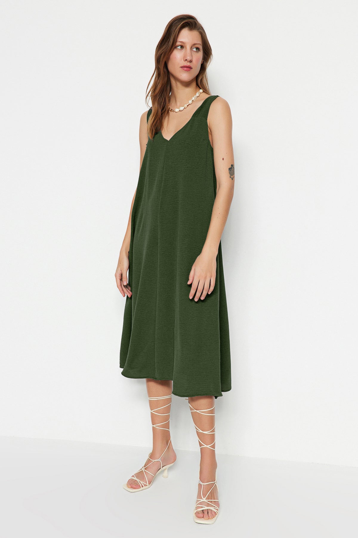 Haljine TWOSS23EL00882 - khaki