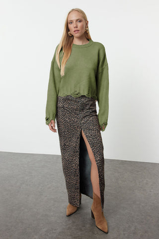 Džemper TWOAW24KZ00319 - khaki