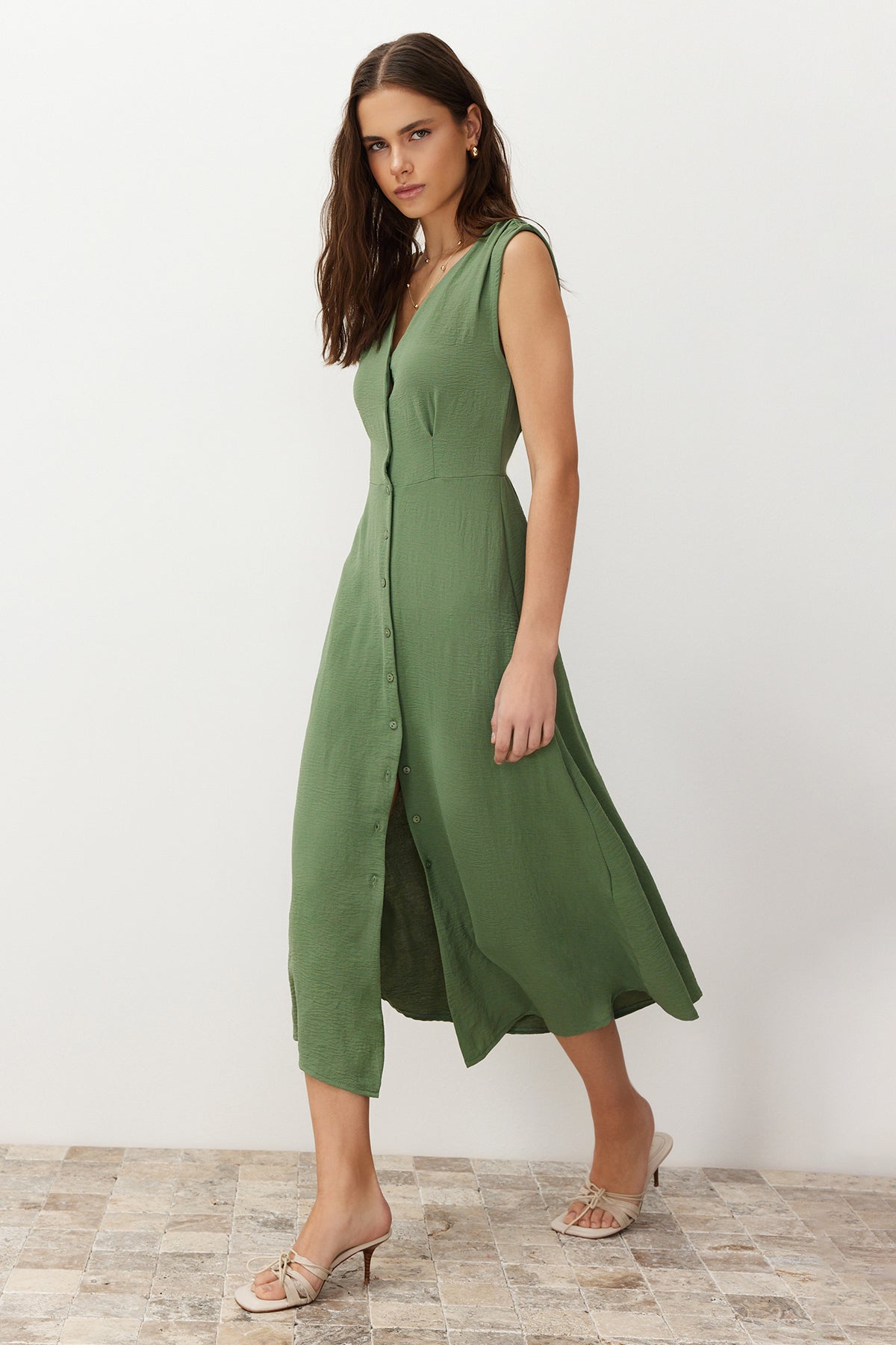 Haljine TWOSS24EL00442 - khaki
