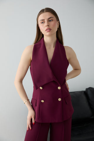 Pantalone TWOSS26AU00185 - bordo