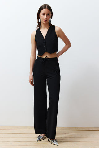 Pantalone TWOSS24AU00017 - crna