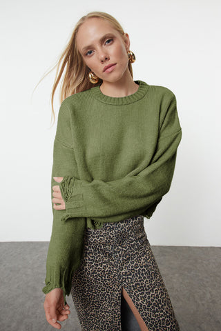 Džemper TWOAW24KZ00319 - khaki