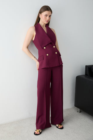 Pantalone TWOSS26AU00185 - bordo