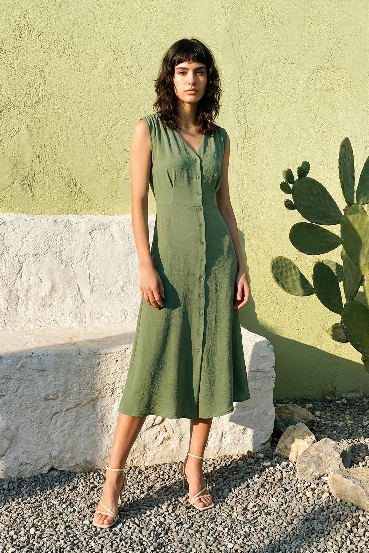 Haljine TWOSS24EL00442 - khaki