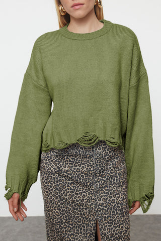 Džemper TWOAW24KZ00319 - khaki
