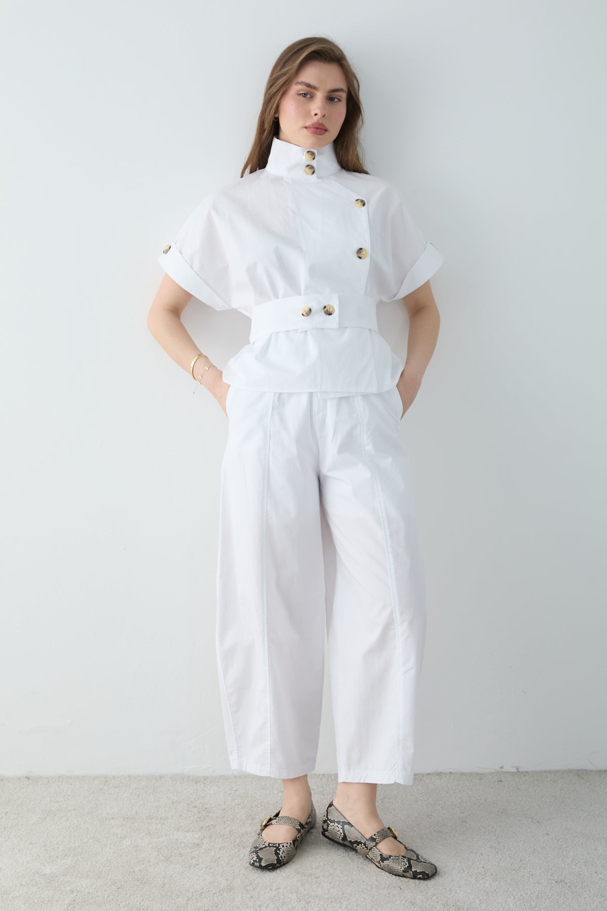 Pantalone TWOSS26AU00232 - bijela