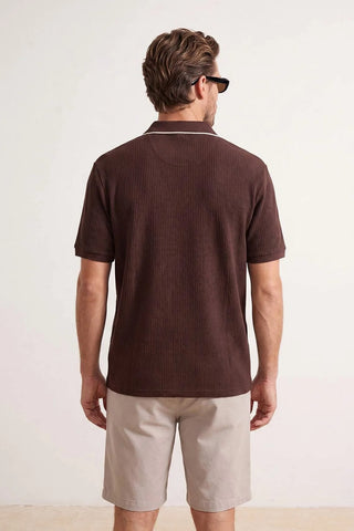 Polo majica TMNSS26PO00020 - braon [djesi-src-46f258e750454e12be8f1b87a012b77e2d6d5470c8f71adc0d7cf47c8c2edb04]