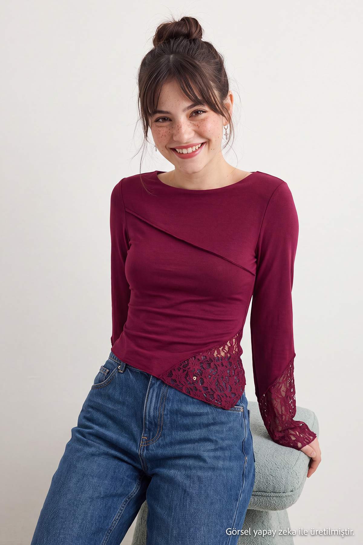 Bluze TWOAW27BZ00115 - bordo