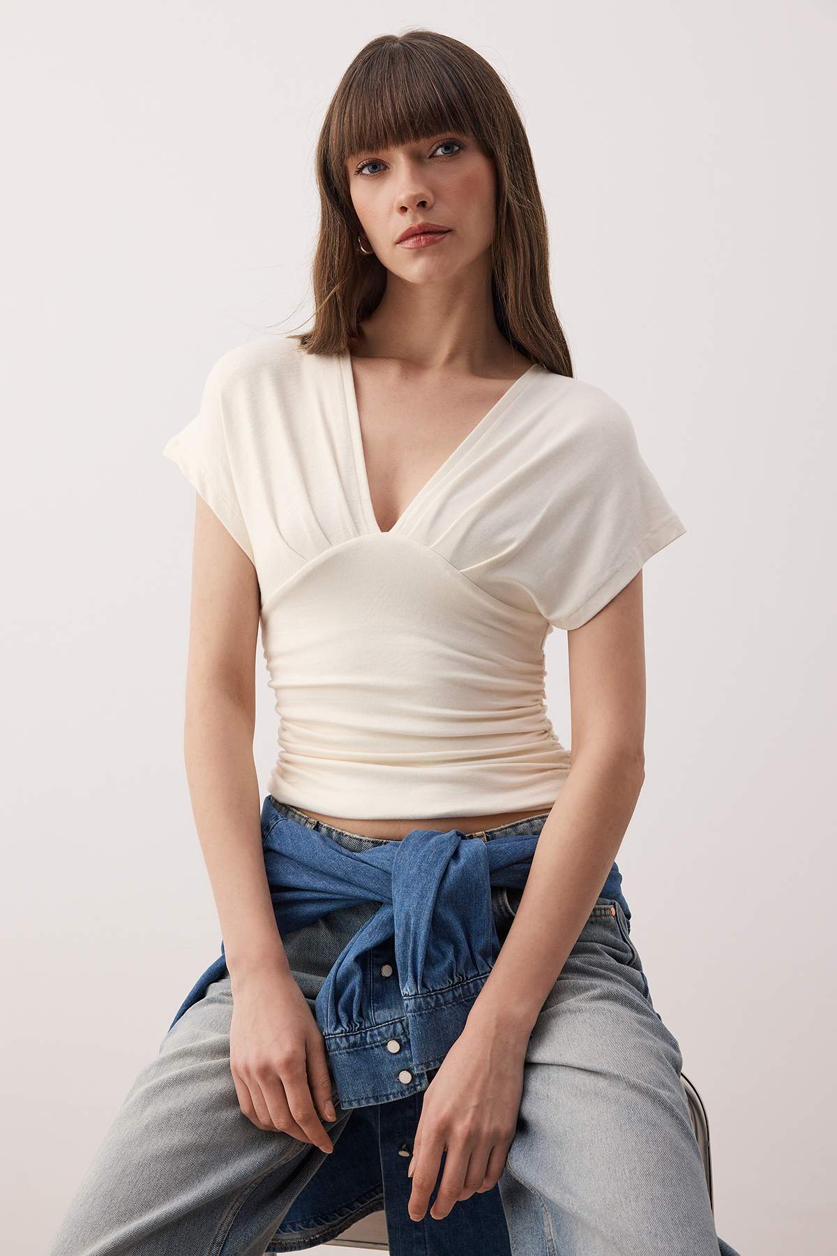 Bluze TWOSS25BZ00605 - ekru