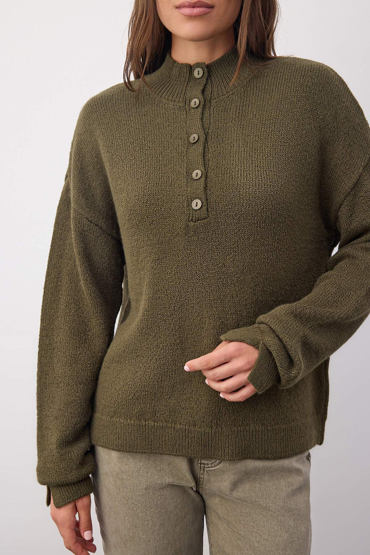 Džemper TWOAW26KZ00074 - khaki