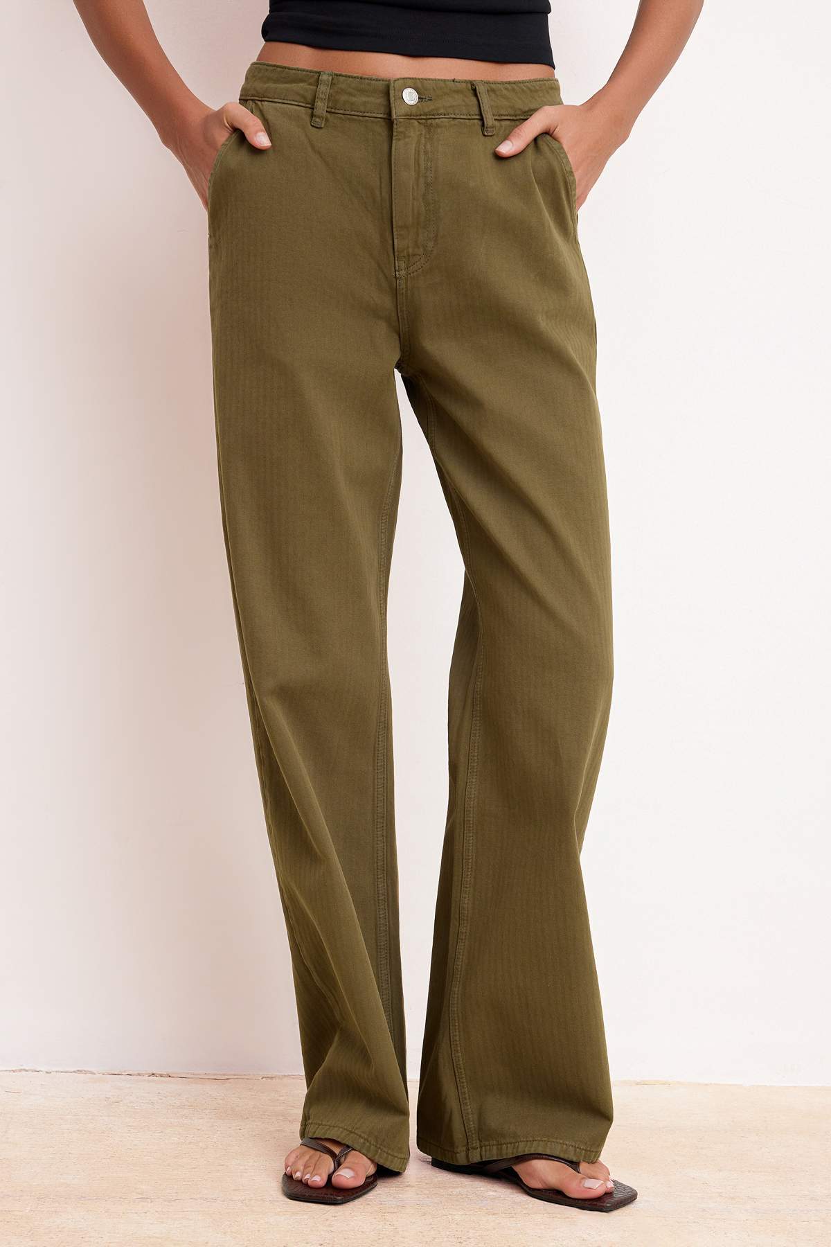 Farmerke TWOSS26JE00014 - khaki