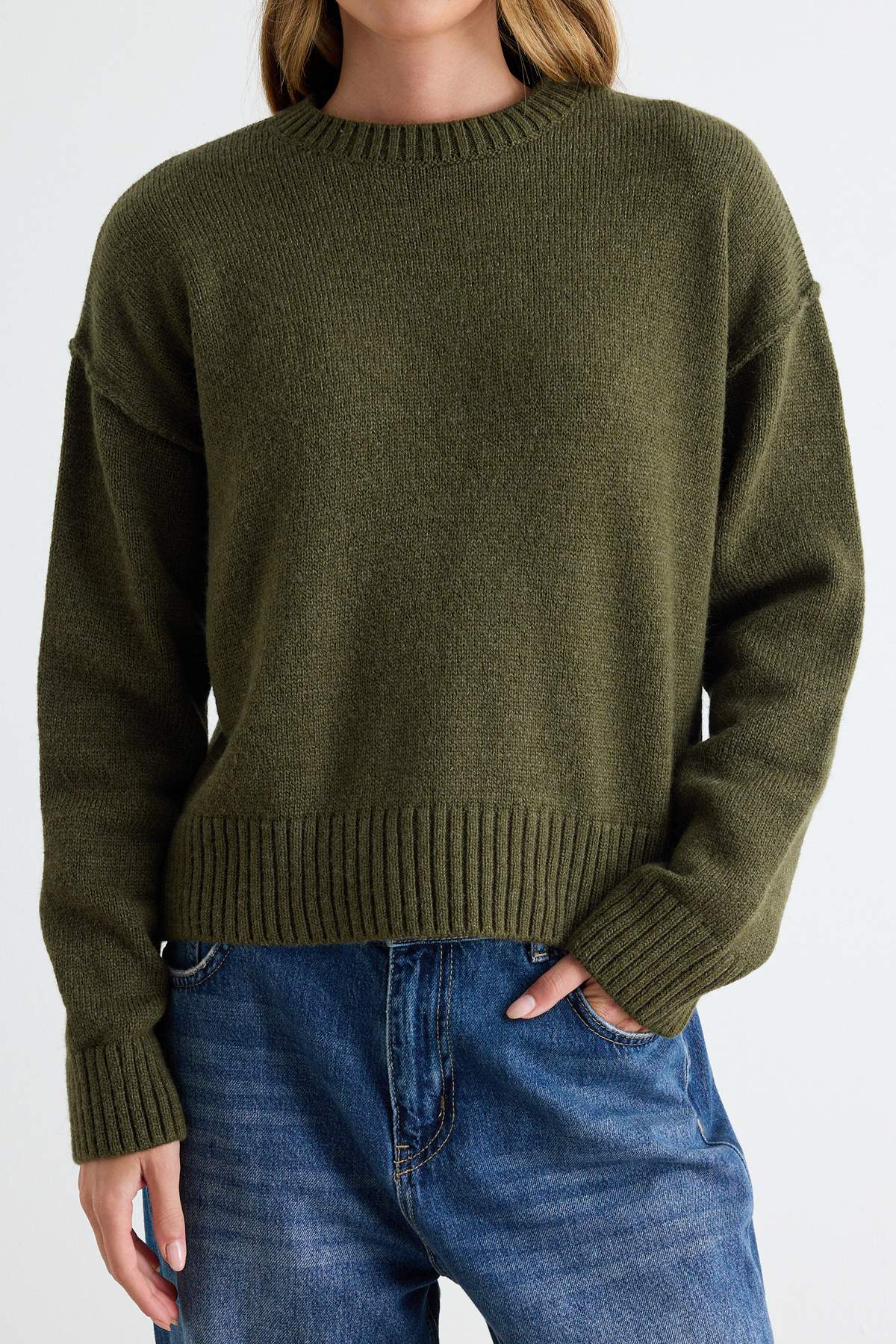 Džemper TWOAW27KZ00120 - khaki