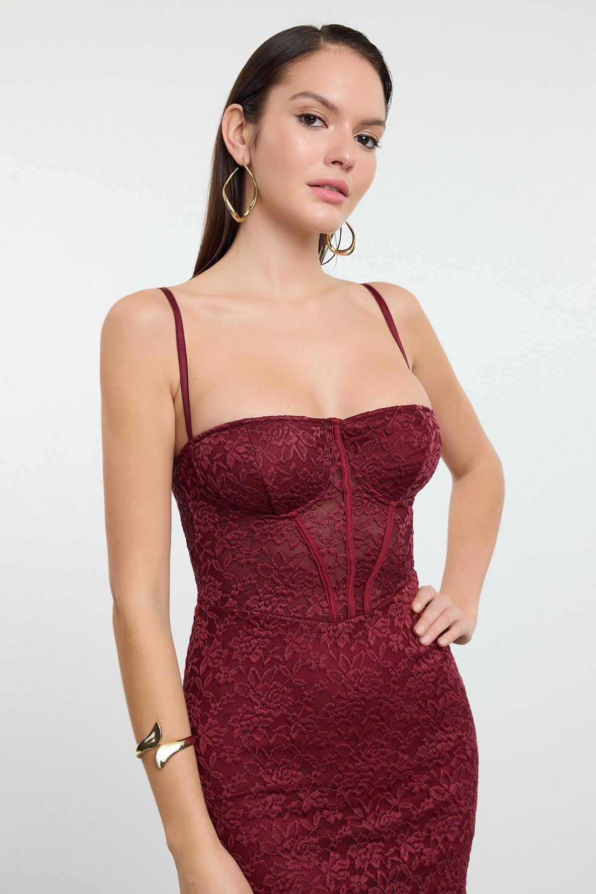 Haljine TPRAW25EL00120 - bordo