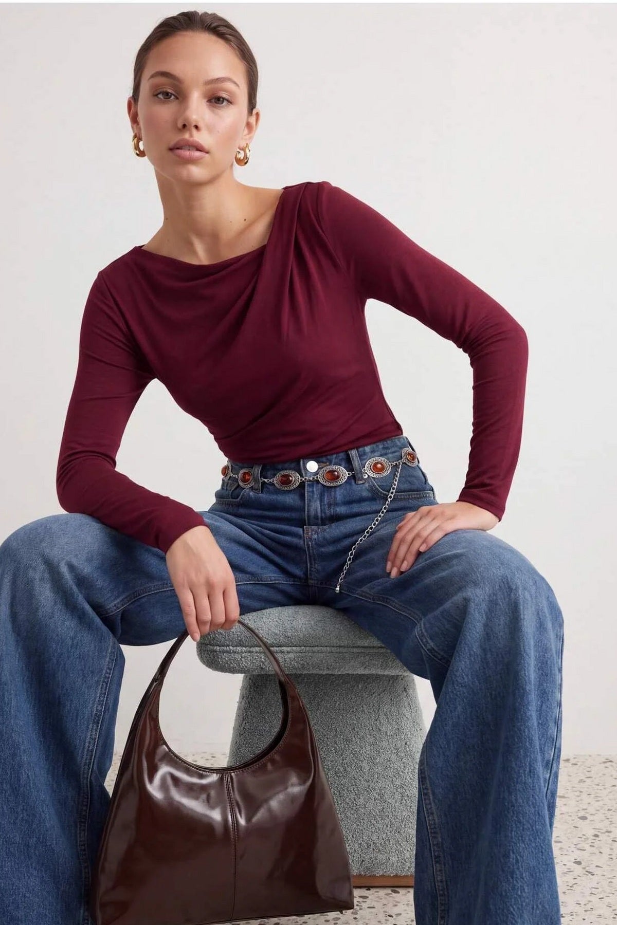 Bluze TWOAW26BZ00088 - bordo [djesi-src-21b26e36f0c770d63a8d76ac22fe6a077ceb3bb1bf36f7f7c195bf73b2f08c6b]