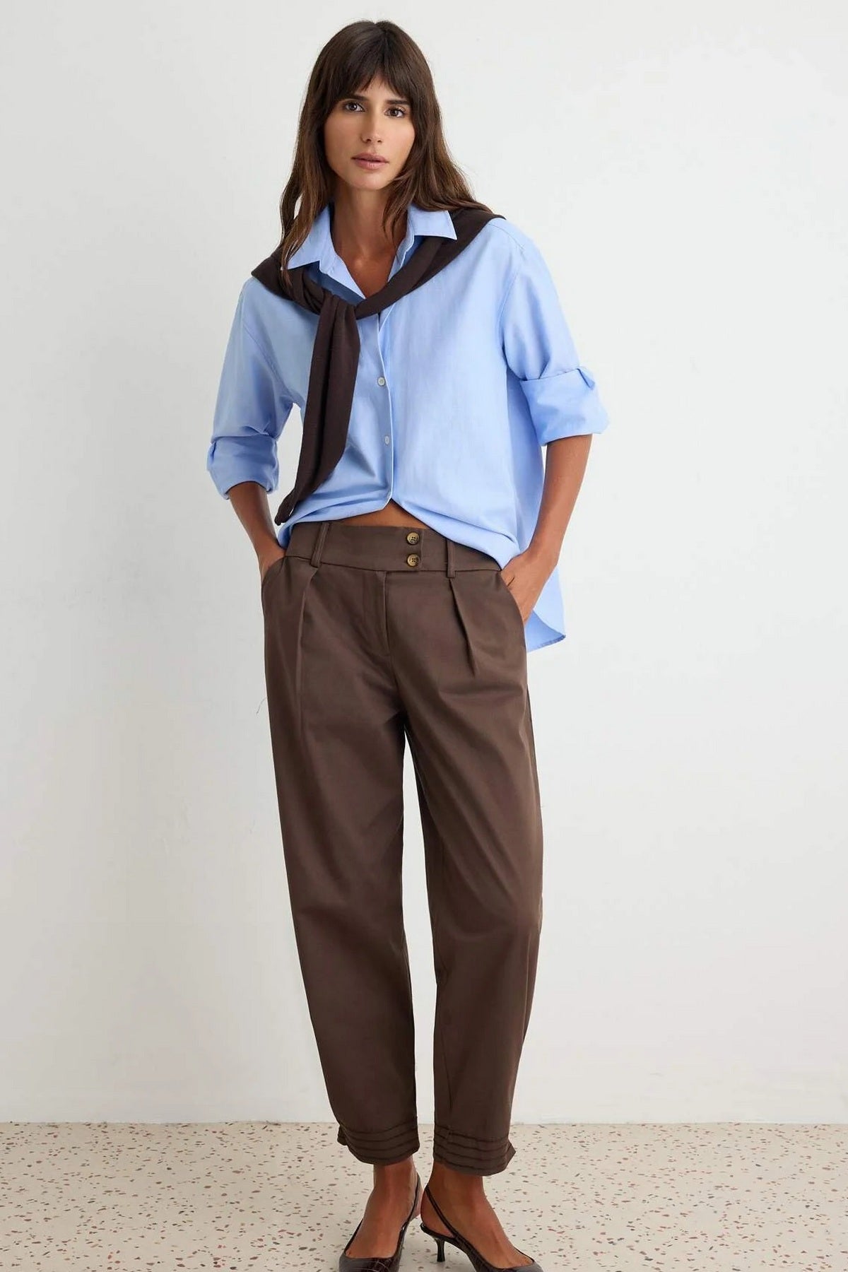 Pantalone TWOAW27PL00078 - braon [djesi-src-5529f90210b8e319524314dd80045177e703d126abc2c1201fc63048d84be1cc]