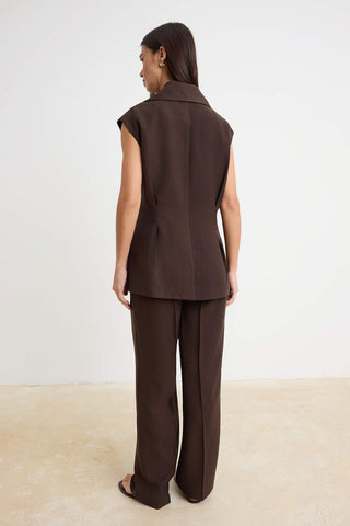 Pantalone TWOSS26AU00203 - braon