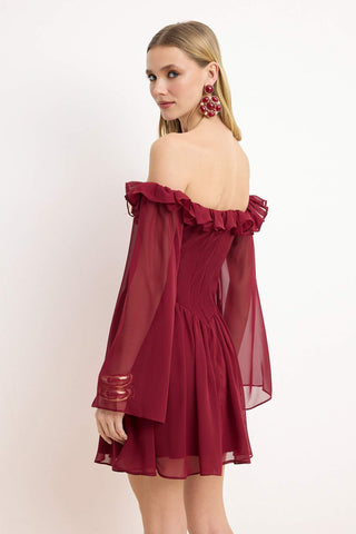 Haljine TPRSS23EL00096 - bordo