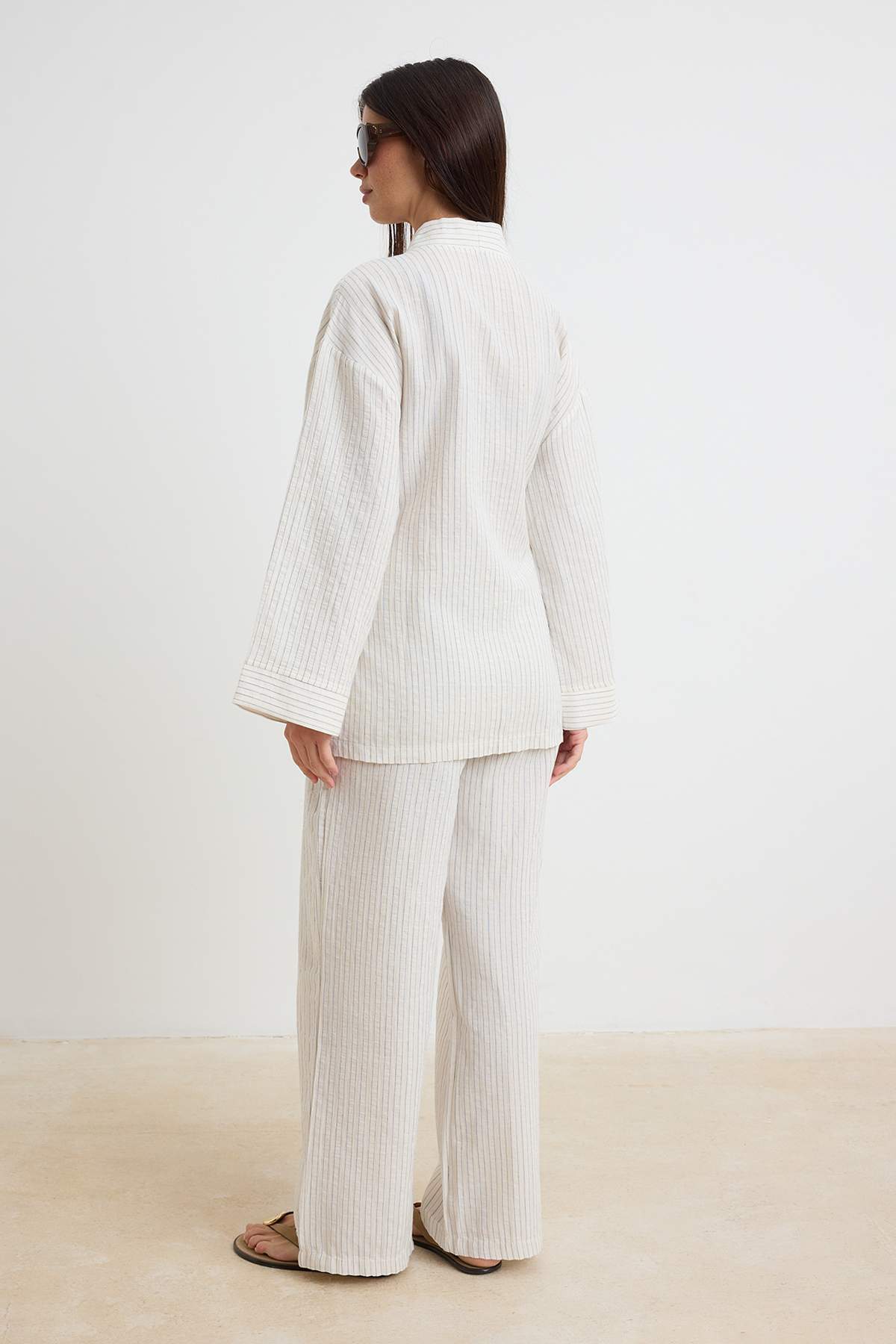 Pantalone TBESS26AU00023 - ekru
