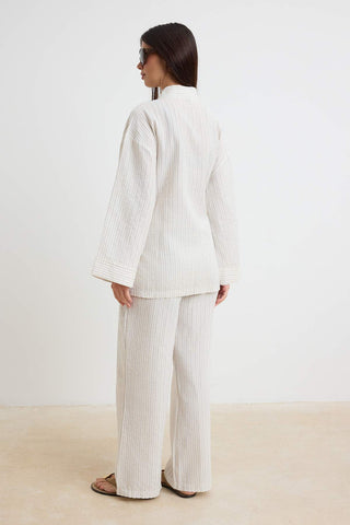 Pantalone TBESS26AU00023 - ekru