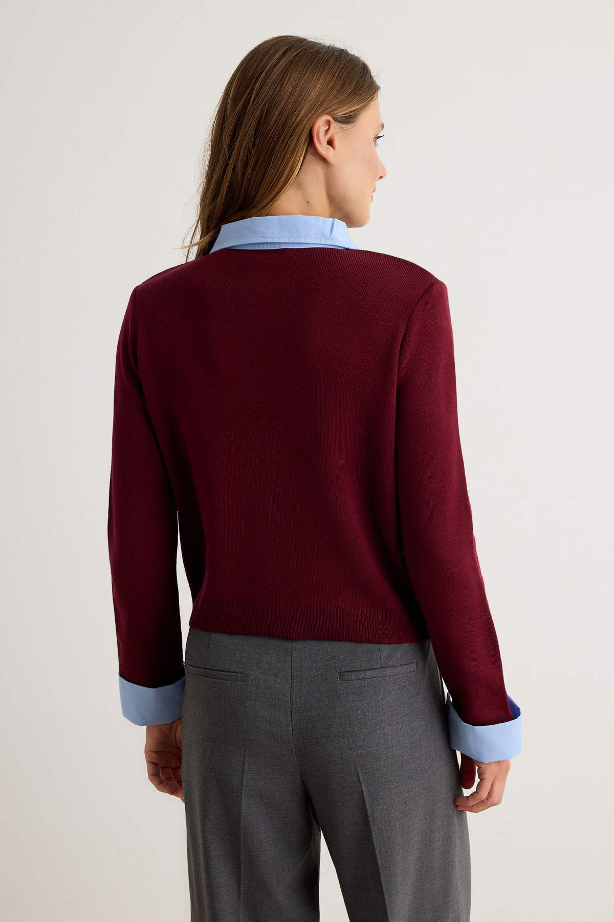 Kardigani TWOAW27KZ00204 - bordo