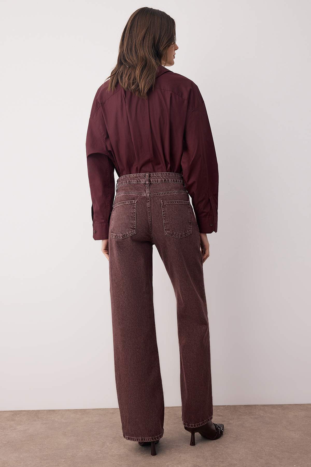 Farmerke TWOAW26JE00110 - bordo