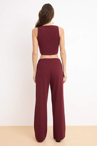 Pantalone TWOSS24AU00017 - bordo