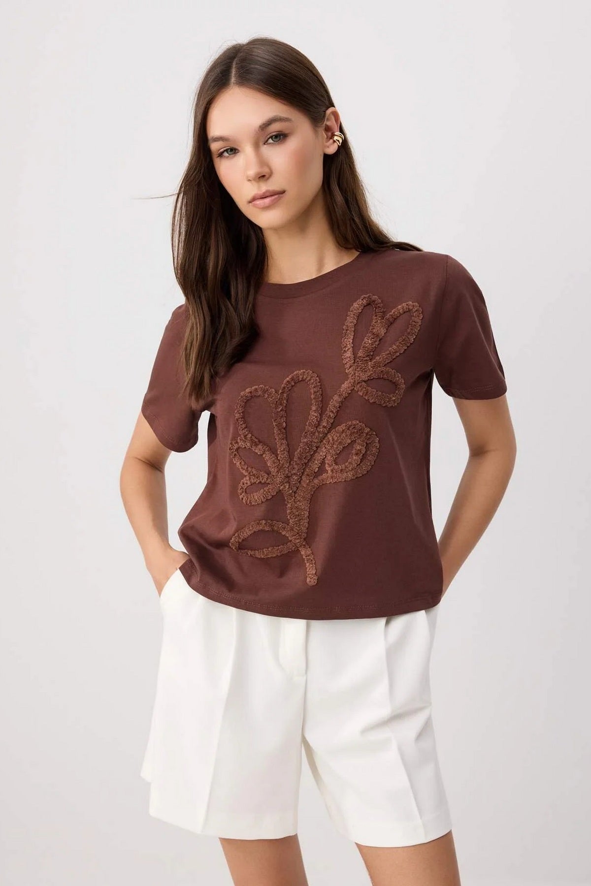 Majice TWOSS26TS00242 - braon [djesi-src-d176550c380fd3aa515c6ea573aee73c11943db98bbb57c77ee327159e6a23ca]